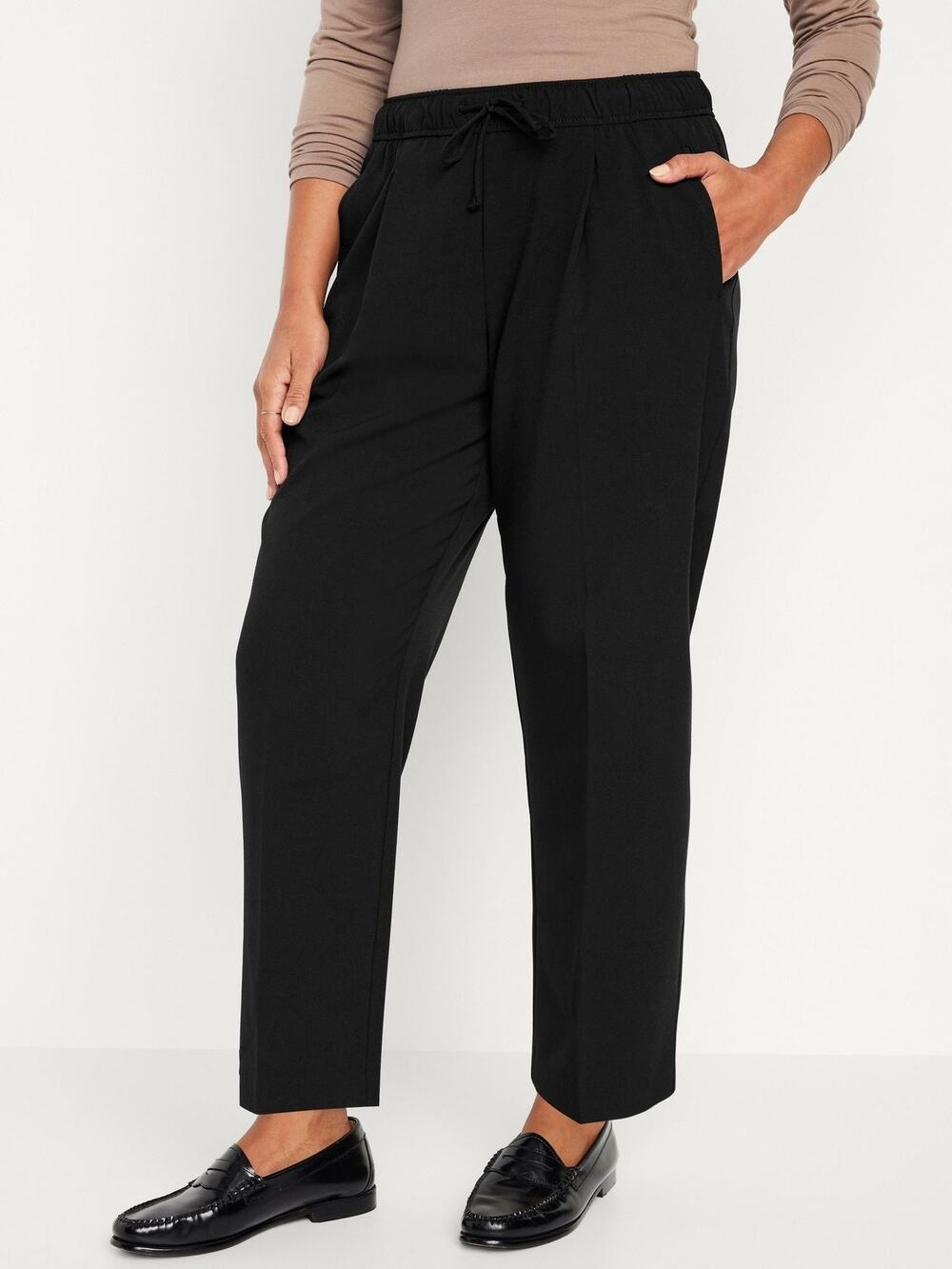 Old Navy NWT Women's High-Waisted Billie Stretch Trousers in Black Size XXL